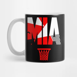 Throwback Miami Basketball Art Mug